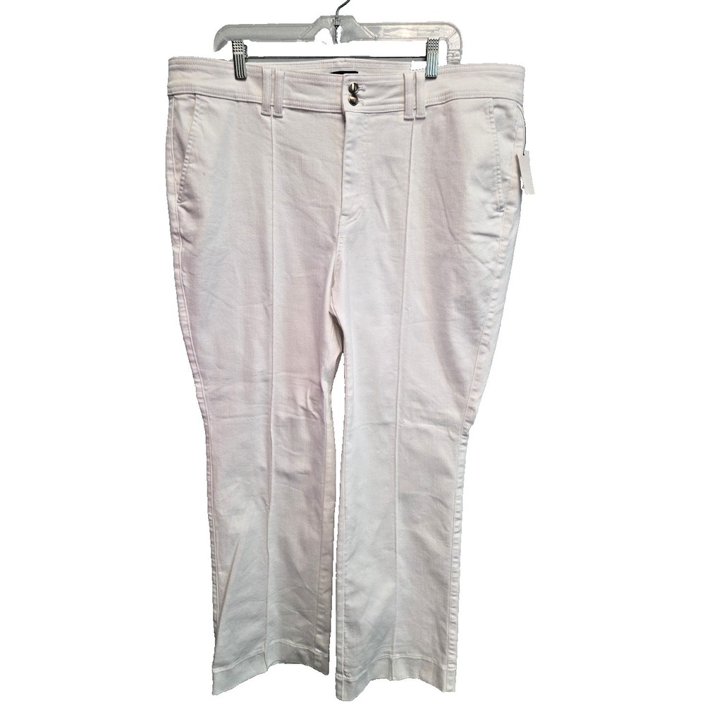 NWT‎ Talbots White Flare Jeans Women's 18W High Waist Flare Leg Stretch
